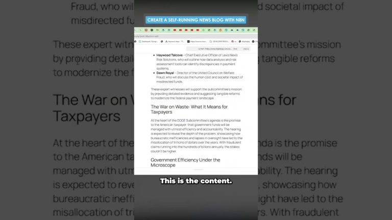 Create a Self Running News Blog with n8n #automation #wordpress #ai