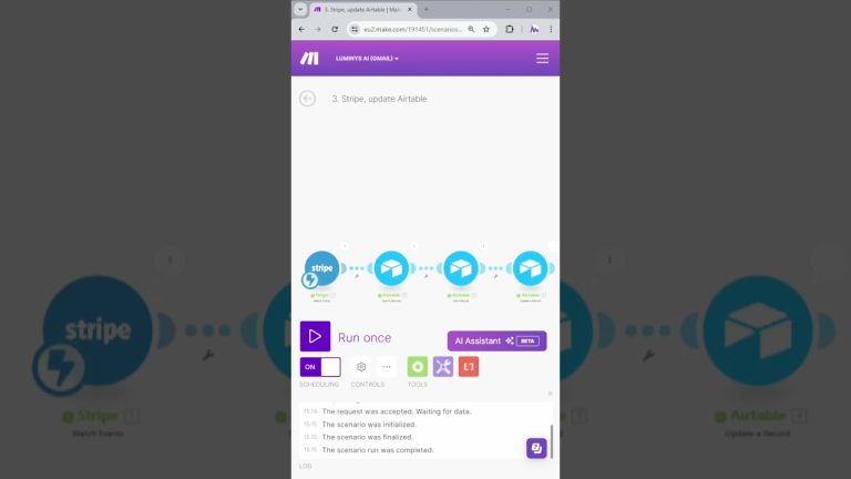 Sync your Stripe payments with make.com #automation #make.com #stripe #luminysai
