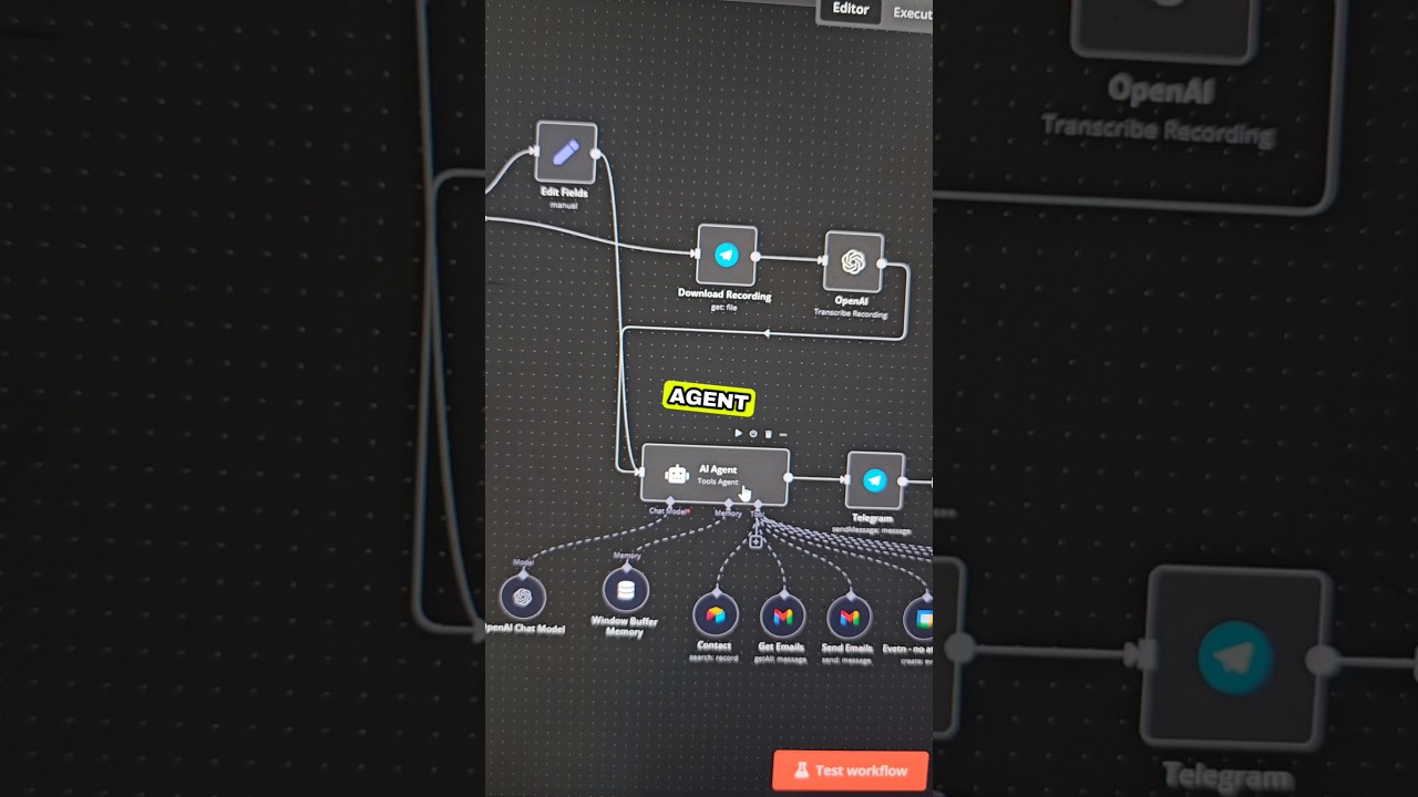 Building your first ai agent full tutorial #shorts #ai #n8n