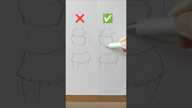 Don't make this beginner mistake - How to draw slim waist #howtodrawanime #animetutorial
