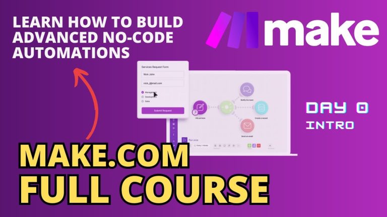 Make.com Course. Intro. Day 0. How to Learn Business Process Automation.