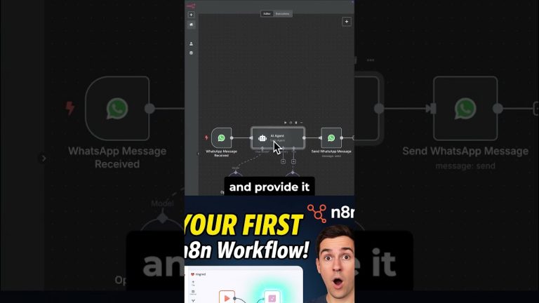 Your First n8n Workflow! in One minute connect whats'ap with google sheets  #n8n #automation