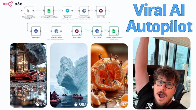 Create Viral AI Videos AUTOMATED with N8N Agent, ChatGPT, and Kling (Beginner No-Code Tutorial)