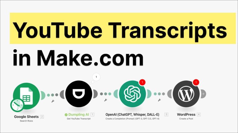 How To Fetch YouTube Video Transcripts in Make.com