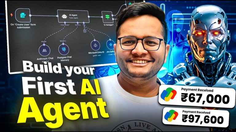 Build your first AI AGENT in 16 minutes from scratch using n8n in Hindi