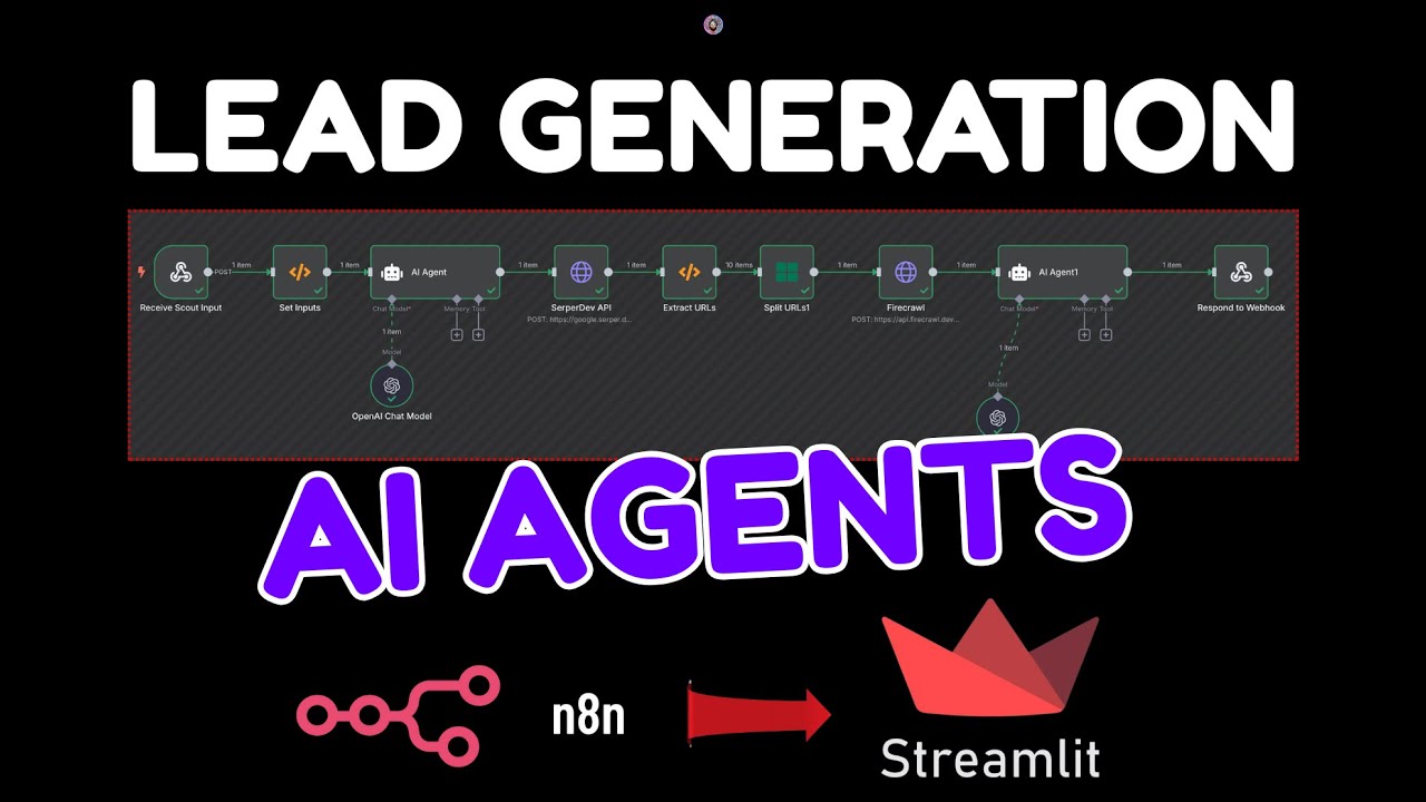 Lead Generation AI Agents | n8n + Firecrawl + Serper Dev + Streamlit | n8n AI Agents