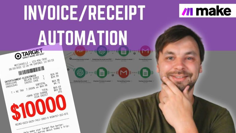 Invoice & Receipt No-Code Automation Made Easy with Make.com (FREE TEMPLATES)