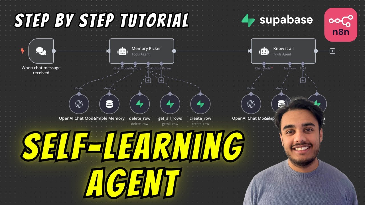 Build a Self-Learning AI Agent That Remembers Everything (n8n + Supabase)