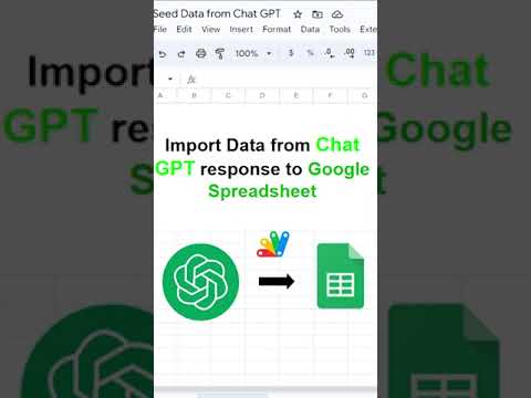 📊📥 Import data from Chat GPT into Google Spreadsheet effortlessly! #chatgpt #googlesheets 💡🖥️