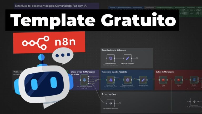 Template grátis N8N chatbot de Atendimento com IA [Transcreve Áudio, Buffer de Mensagens e Mais]