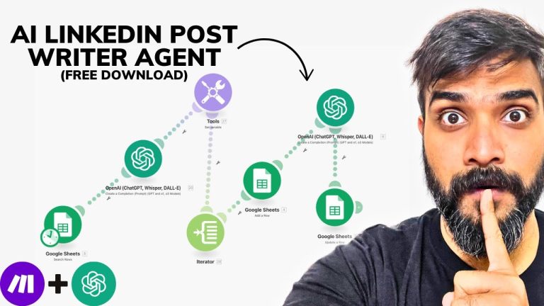 This AI Agent(?) Creates 30 LinkedIn Posts in 5 Mins (Free Download)