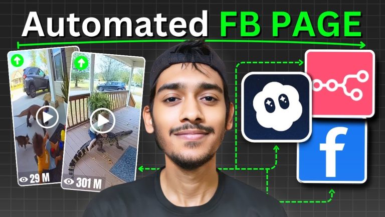 This AI System Uploads Facebook Reels Hourly (n8n NO CODE automation tutorial)