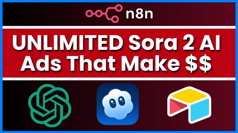 n8n Sora 2 AI Video Ads MACHINE!🤖 (NO WATERMARK) FREE n8n Workflow & Guide + Sora 2 Invite Codes