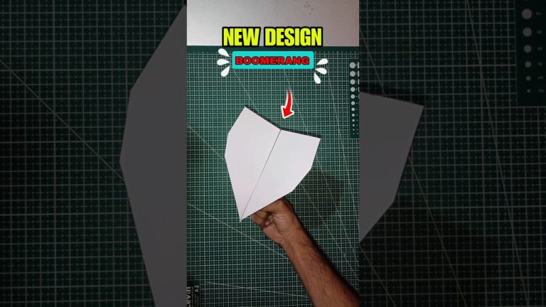 how to make a paper boomerang🪃🥰 best returnable airplane tutorial , easy paper plane #shorts #paper