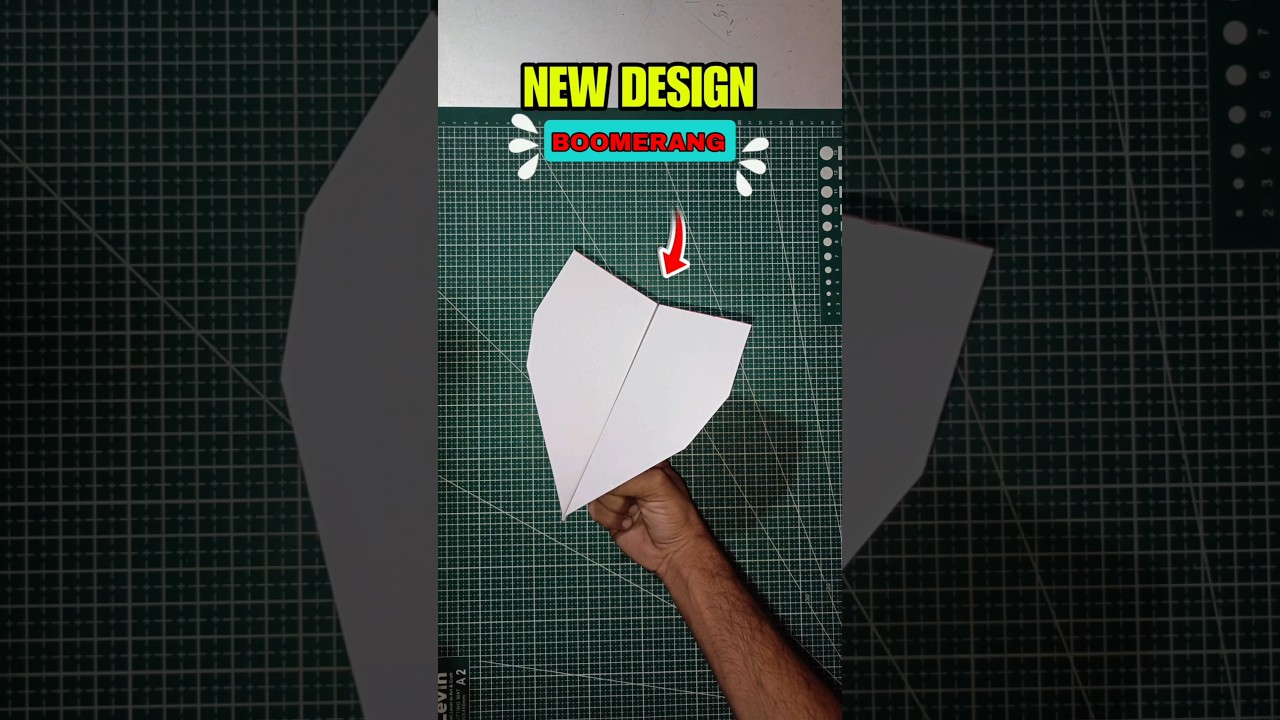 how to make a paper boomerang🪃🥰 best returnable airplane tutorial , easy paper plane #shorts #paper