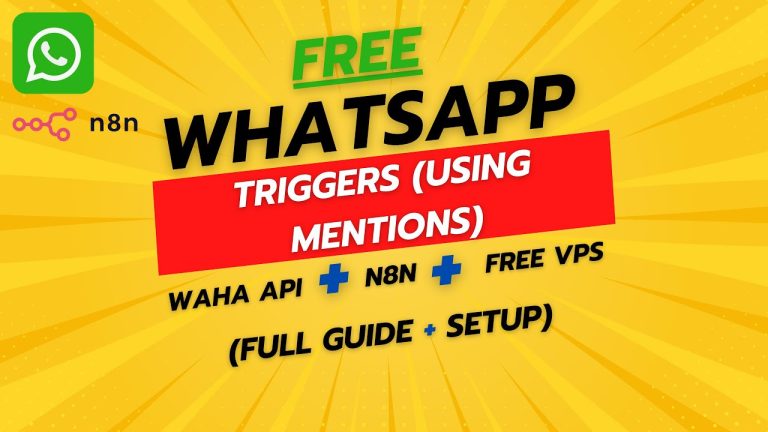 How to setup whatsapp triggers using mentions (Waha API, n8n) FREE TEMPLATE
