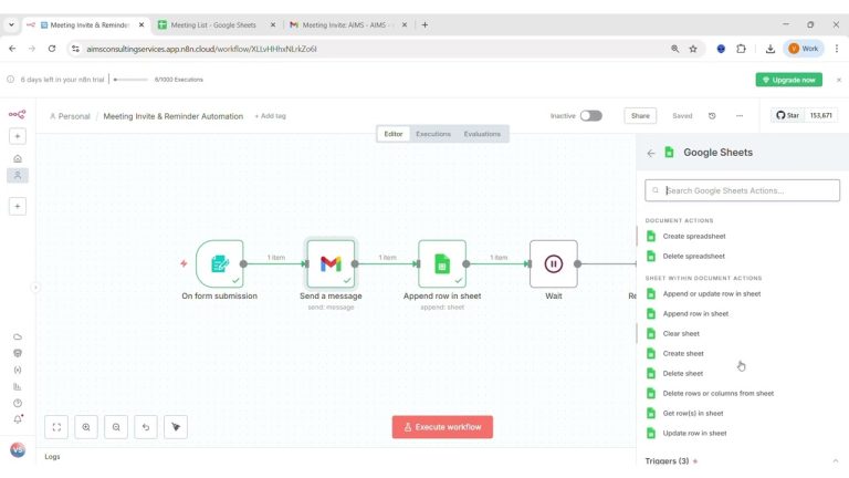 Automate Meeting Invites & Reminders with n8n