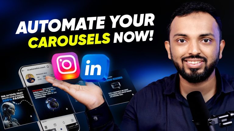 How this AI automation create & post carousels for me on Instagram & Linkedin (step-by-step)